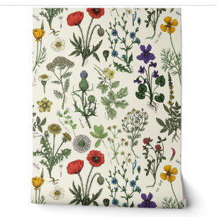 Papel Pintado Collage de flores silvestres