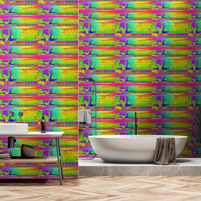 Papel Pintado Collage de teclado (Baño)