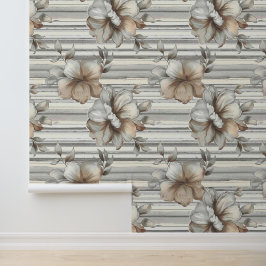 Papel Pintado Color de la tierra flor romántica flor horizontal