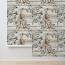 Papel Pintado Color de la tierra flor romántica flor horizontal