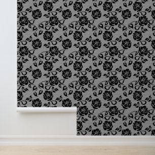 Papel Pintado Color de Personalizado de Rosa de la piel de encaj