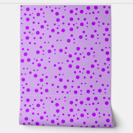 Papel Pintado Color Lavanda Violeta de Moda con Lunares - Cómodo