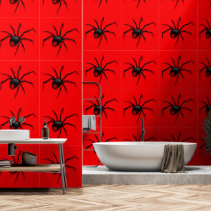 Papel Pintado Color rojo del Personalizado de araña