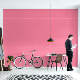 Papel Pintado Color sólido plano rosado de burbuja moderna