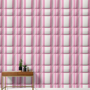 Papel Pintado Colorante Rosa Y Blanco