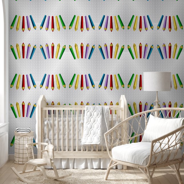 Papel Pintado Colores de lápices (Niños)