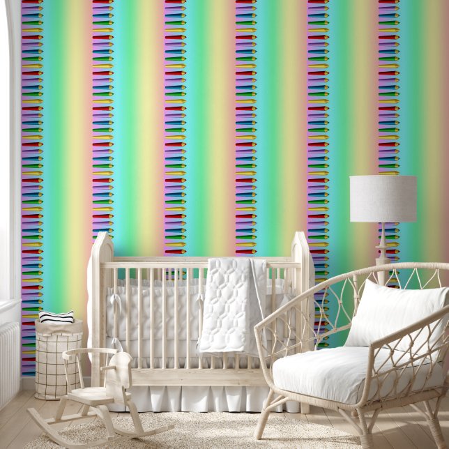 Papel Pintado Colores de lápices (Niños)