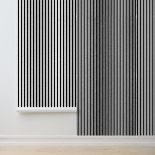 Papel Pintado Colores DIY Rayas Verticales Desiguales #1 Negro B