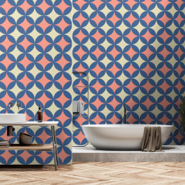 Papel Pintado Colores retro Círculos modernos de mediados del si