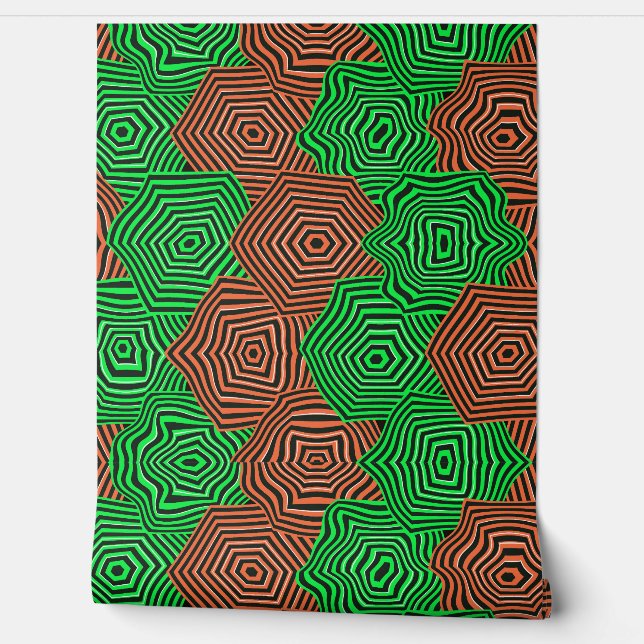 Papel Pintado Colorful Art Nouveau Wallpaper (Desenrollar)