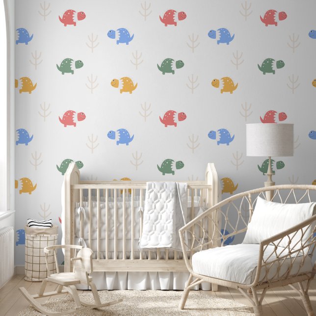 Papel Pintado Colorful Dinosaur Friends  (Niños)