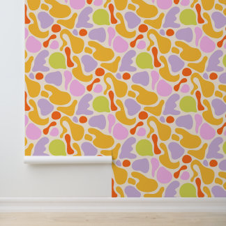 Papel Pintado Colorful Fun Abstract Blob Shapes