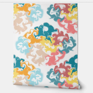 Papel Pintado Colorful Marble Swirl Pattern