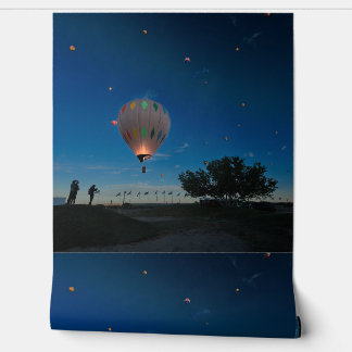 Papel Pintado Colorful Sunrise Hot Air Balloon Festival at Dusk
