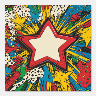 Papel Pintado Colorida explosión de arte pop de historietas