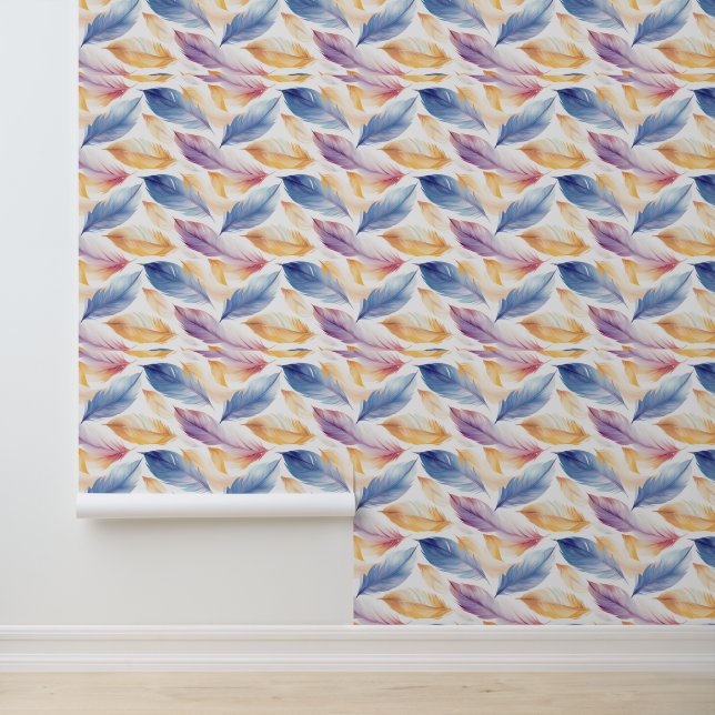 Papel Pintado Coloridas plumas acuáticas (Solicitud)