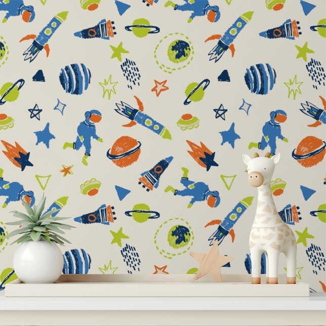Papel Pintado Colorido astronauta espacial modelo de niños moder (Subido por el creador)