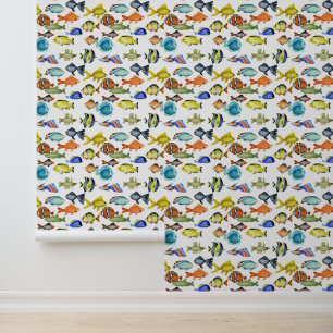 Papel Pintado Coloridos peces submarinos