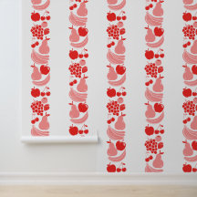 Columnas de Frutas de Cocina Rosa Vintage – Grandm