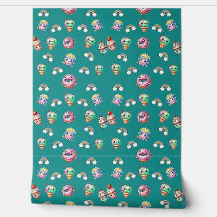 Papel Pintado Comida Cute Kawaii Patterada