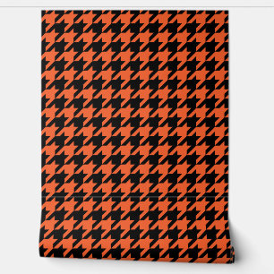 Papel Pintado Comprobación de la pataleta negra del naranja