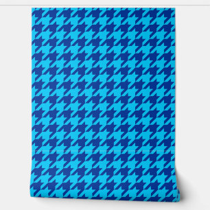 Papel Pintado Comprobación de la placa azul de Houndstoth