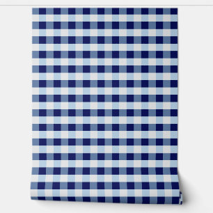 Papel Pintado Comprobación en blanco y azul