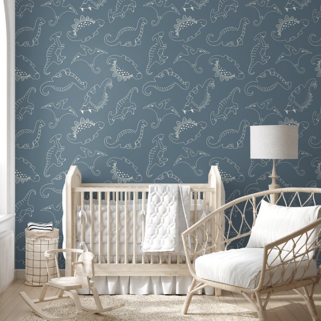 Papel pintado con boceto de dinosaurio (Niños)