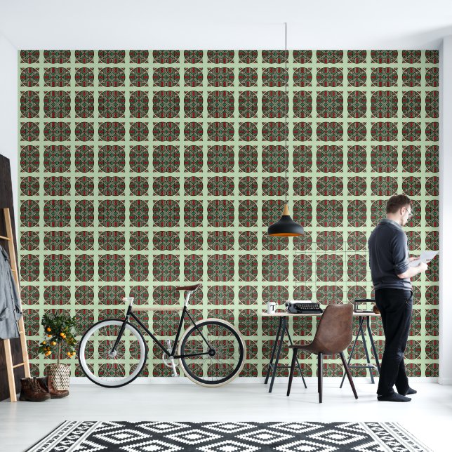 papel pintado con estampado afro para cualquier es (Sala de estar)