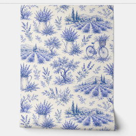 papel pintado con estampado de lavanda vintage