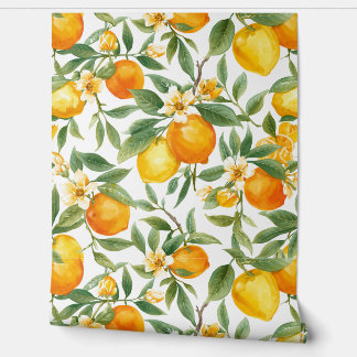 Papel Pintado con Estampado de Limón