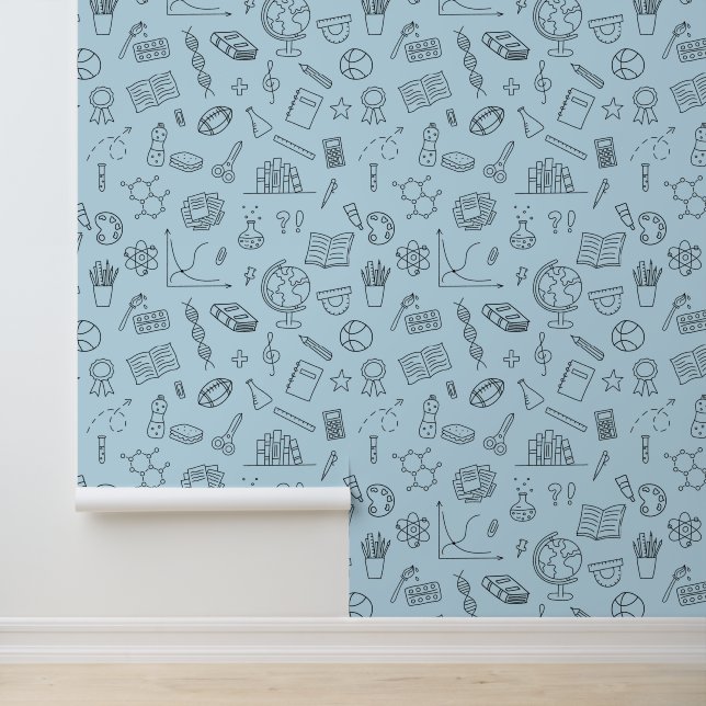 Papel pintado con iconos de la Escuela Azul (Solicitud)