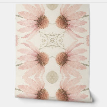 Papel pintado con patrón de acuarela de equinácea 