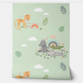 Papel pintado con patrón de animales salvajes afri