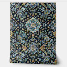 Papel pintado con patrón de medallón persa vintage