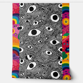 Papel pintado con patrón de ojo psicodélico - Ópti