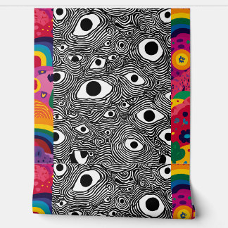Papel pintado con patrón de ojo psicodélico - Ópti