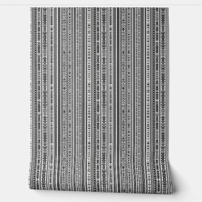 papel pintado con patrón en blanco y negro (Desenrollar)