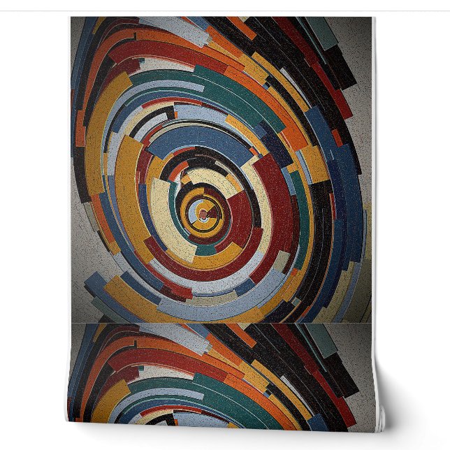 Papel pintado con patrón geométrico abstracto  (Desenrollar)