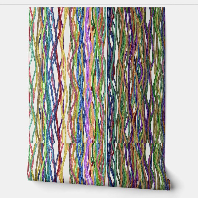 Papel pintado con patrón geométrico abstracto (Desenrollar)