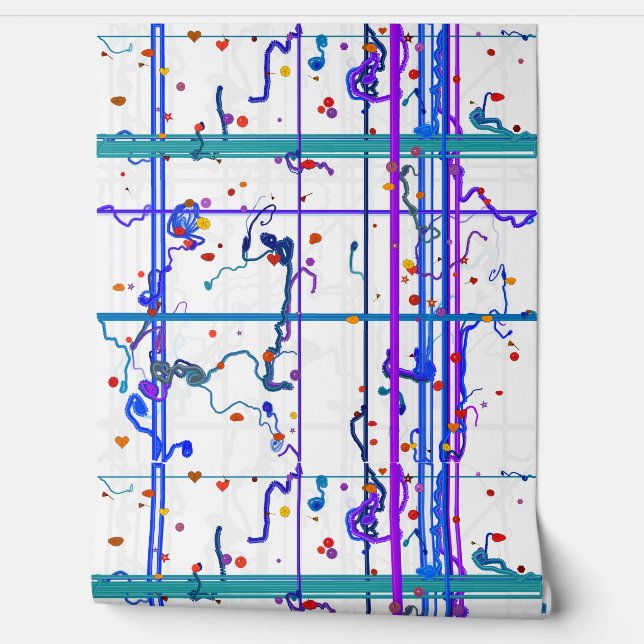 Papel pintado con patrón geométrico abstracto  (Desenrollar)