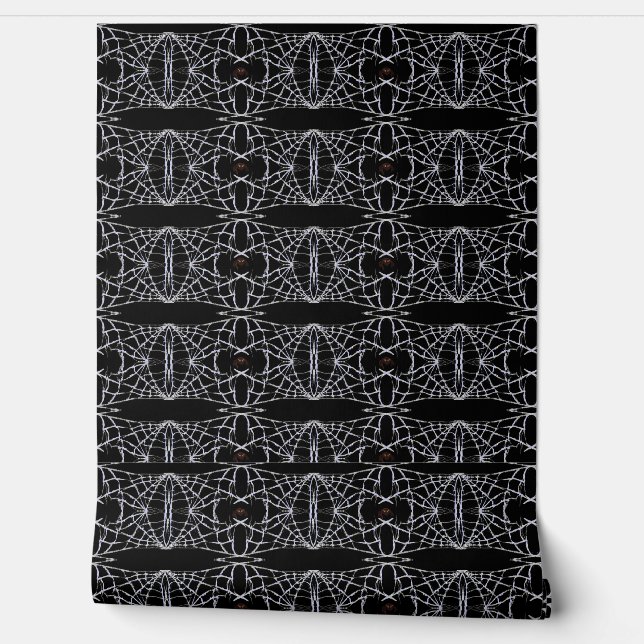 Papel pintado con patrones de arañas y telarañas (Desenrollar)