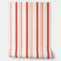 Papel pintado con rayas rojas
