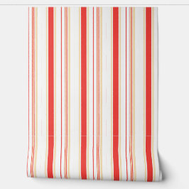 Papel pintado con rayas rojas