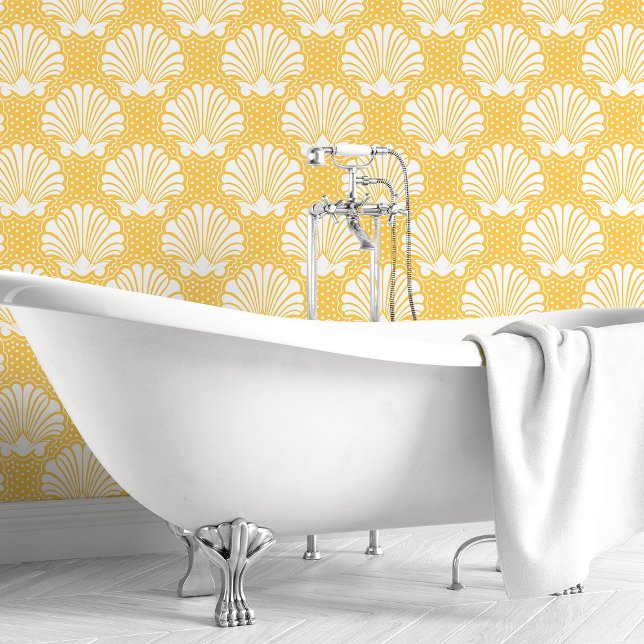 Papel Pintado Concha de mar amarilla y blanca (Subido por el creador)