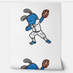Papel Pintado Conejo conejo conejo dab béisbol Easter Sport Pitc
