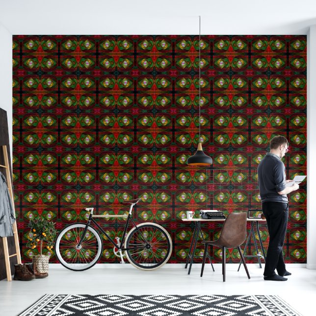 Papel Pintado Conexiones dinámicas Resumen de arte (Sala de estar)