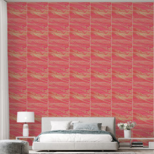 Papel Pintado Contemporáneo Moderno Amarillo Rosa