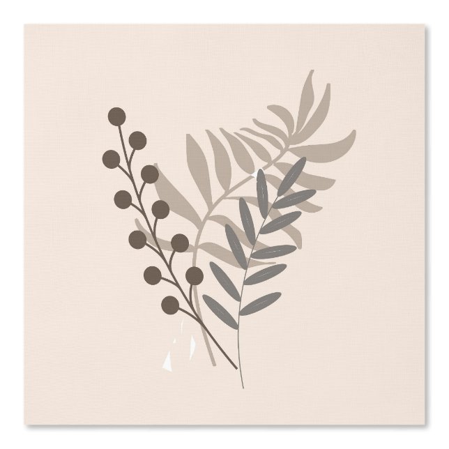 Papel pintado continuo de tonos terrosos florales  (Anverso)