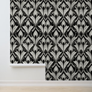 Papel Pintado Contraste negro y blanco roto